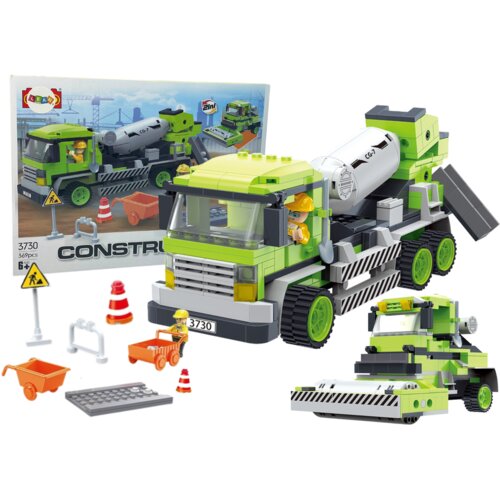  Large Concrete Roller 369 Piece Construction Brick Set Slike