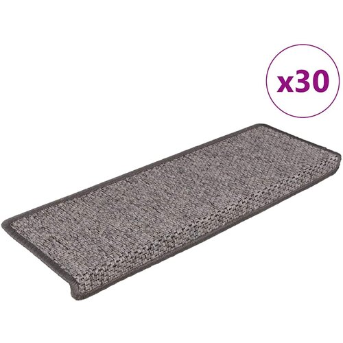 VidaXL Samoljepljivi otirači za stepenice 30 kom 65x21x4 cm sivi/bež Slike