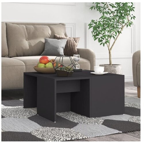  klubske mizice 4 kosi sive 33x33x33 cm iverna plo&scaron;ča Cene