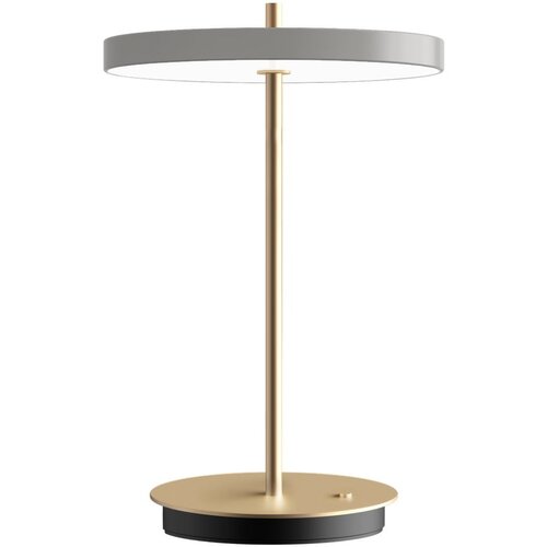 UMAGE Svetlo siva LED zatemnitvena namizna svetilka s kovinskim senčnikom (vi&amp;scaron;ina 31 cm) Asteria Move &amp;ndash; Slike