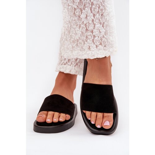 Boto Ladies Platform Sandals Made Of Eco Suede Black Jorina Cene
