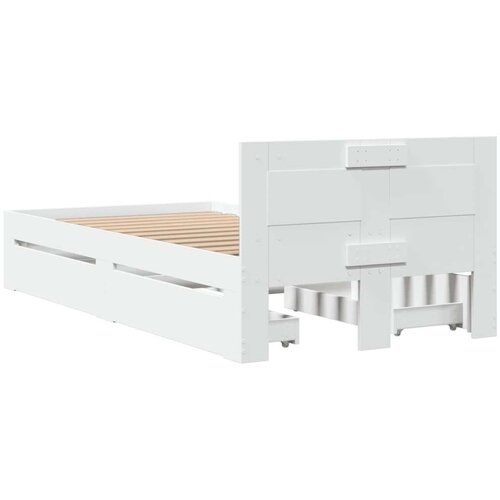 VidaXL okvir za krevet s uzglavljem bijeli 100 x 200 cm drveni Slike