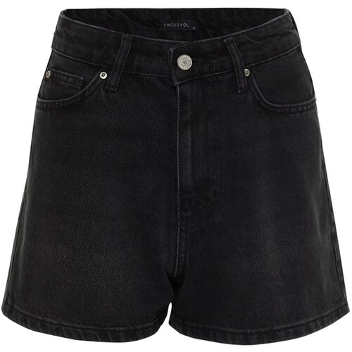 Trendyol ženski šorts Twoss23Sr00199, crna-crna Cene