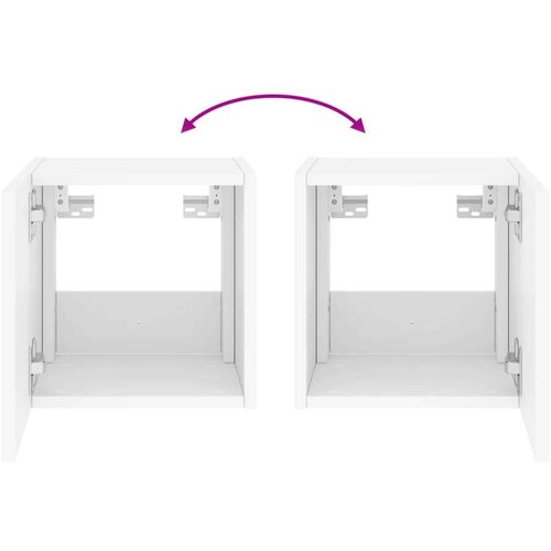  Zidni TV ormarić s LED svjetlima bijeli 30 5 x 35 x 30 cm Slike