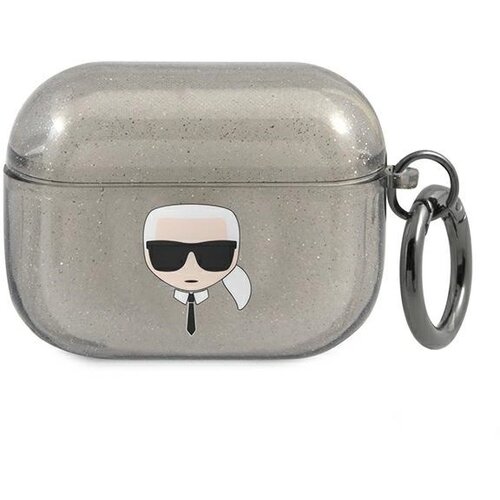 Karl Lagerfeld OVITEK Z BLEŠČICAMI KARL'S HEAD ETUI ZA AIRPODS PRO ČRN, (22006298) Cene