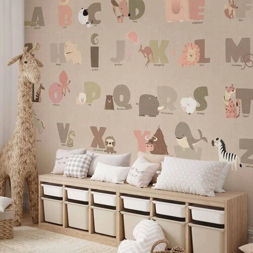  Foto tapeta - A Beige Alphabet 250x175 Premium Cijene