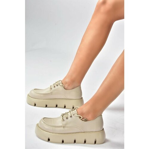 Fox Shoes Beige Thick Soled Women's Casual Shoes Cene