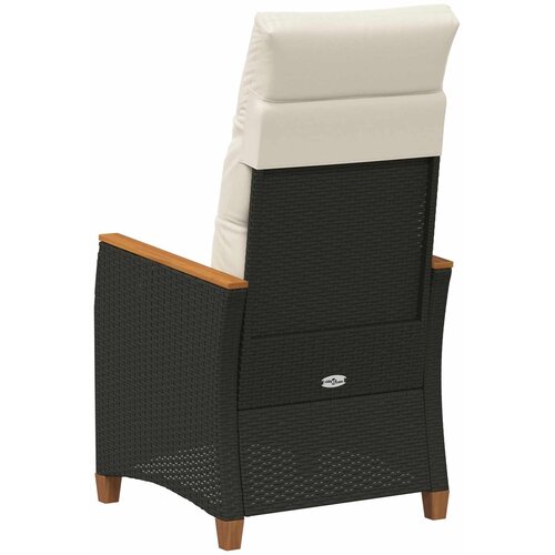  Ležaljka u vrtu Crna i Krema 64 x 57,5 x 112 cm poliratan Slike