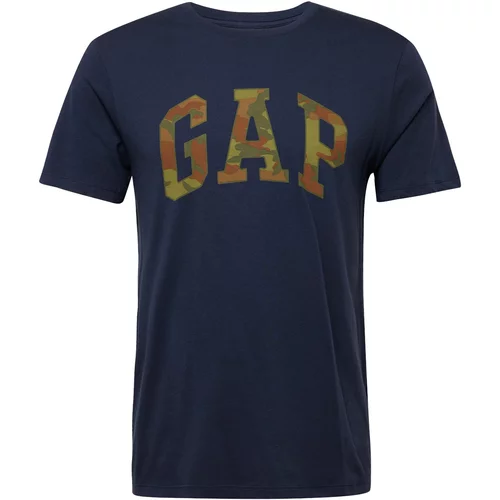 GAP Majica mornarsko plava / smeđa / maslinasta / svijetlozelena