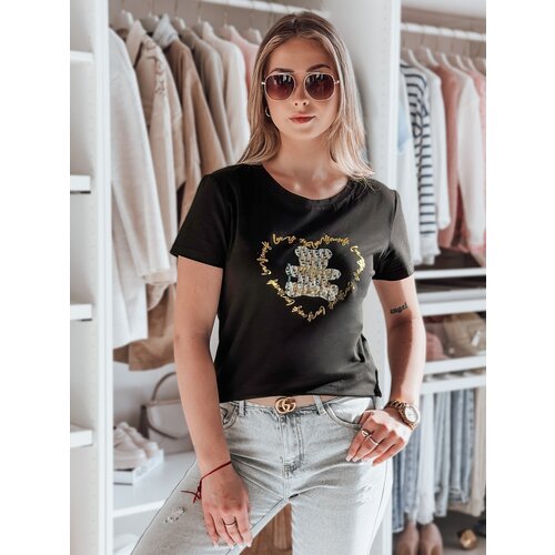 DStreet T-shirt damski z misiem TEDDYCAP czarny Cene