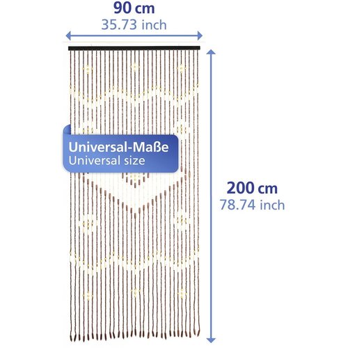 Maximex Bambusova zavesa za vrata v naravni barvi 90x200 cm Rhombus &amp;ndash; Slike