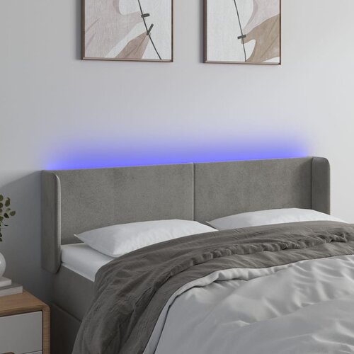  LED uzglavlje svjetlosivo 147x16x78/88 cm bar&scaron;unasto Cijene