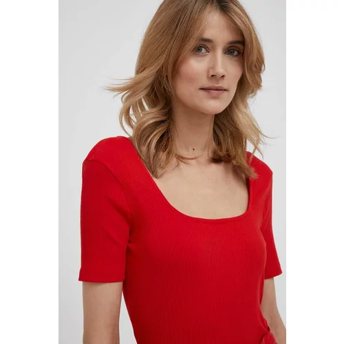 United Colors Of Benetton Kratka majica ženski, rdeča barva