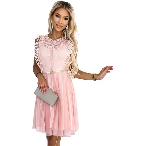 numoco basic Dress with lace and gold belt Numoco Cene