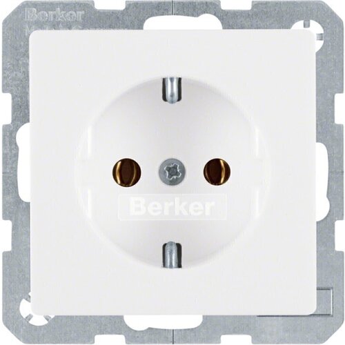Berker SCHUKO vtičnica polarno bela žametna 47436089, (20859642) Cene