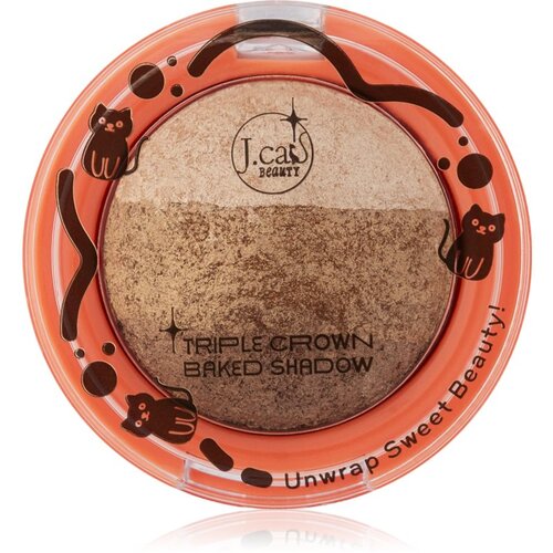 J.Cat Beauty Triple Crown dolgoobstojna senčila za oči odtenek 108 Baked Alaska 2.5 g Slike