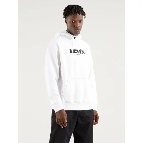 Levi's Sweater majica 'RELAXED GRAPHIC PO NEUTRALS' crna / bijela