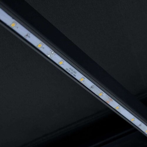  Tenda na ručno uvlačenje s LED svjetlima 350 x 250 cm antracit Slike