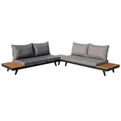 Gardenson Lounge Garnitura Naxos, Antracit, 3-Delni Set Slike