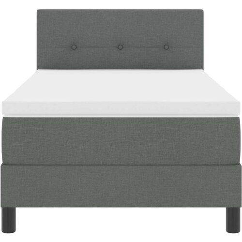 Box Spring Krevet s Du&amp;scaron;ekom Tamno Sivi 90x200 cm Tkanina Slike