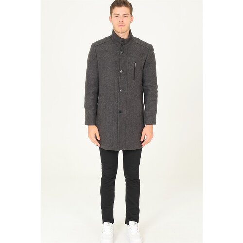 Dewberry PLT8386 MEN'S COAT-DIAGONAL BLACK-ANTHRACITE Cijene
