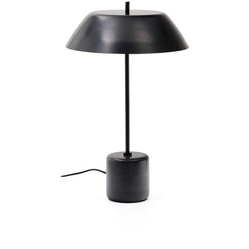 Kave Home Crna mramorna stolna lampa s metalnim sjenilom (visina 58 cm) Sayra &amp;ndash; Slike