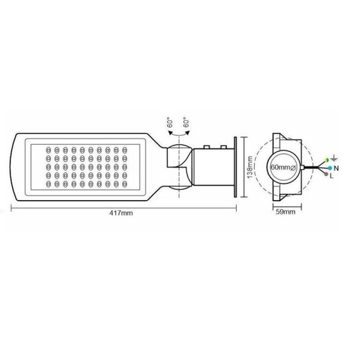  LED ulična lampa sa senzorom LED/50W/170-400V IP65 Slike