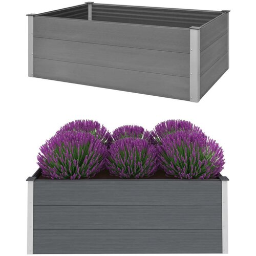 Furnova Visoka greda WPC 150x100x54 cm siva, (21922205) Cene