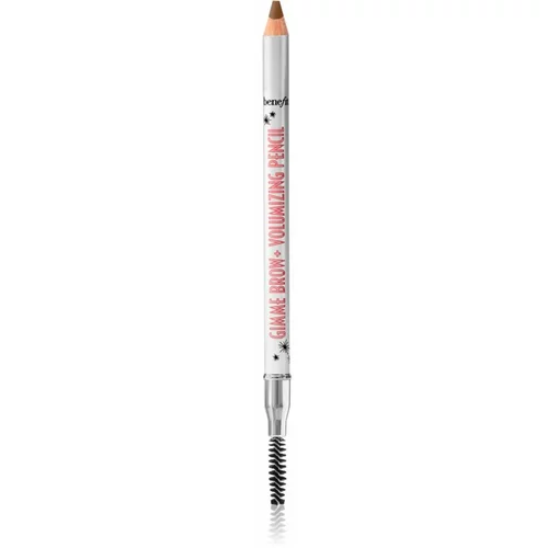 Benefit Gimme Brow+ Volumizing Pencil vodoodporen svinčnik za obrvi za volumen odtenek 3,75 Warm Medium Brown 1,19 g