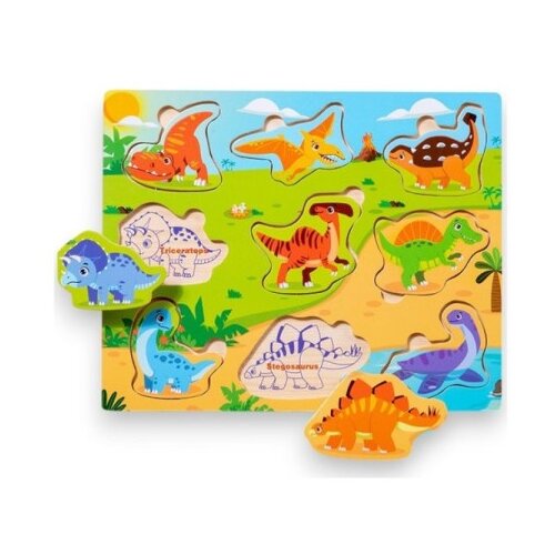 Bbo drvena igracka puzle - dinosaurusi ( GB-064 ) Slike