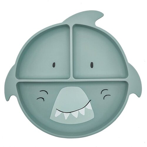 Trixie silikonski nedrseči deljeni krožnik mr. shark Cene