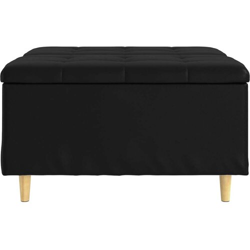  Stolica s dugmadi s jastukom Crna 80 x 80 x 45 cm Umjetna koža Slike