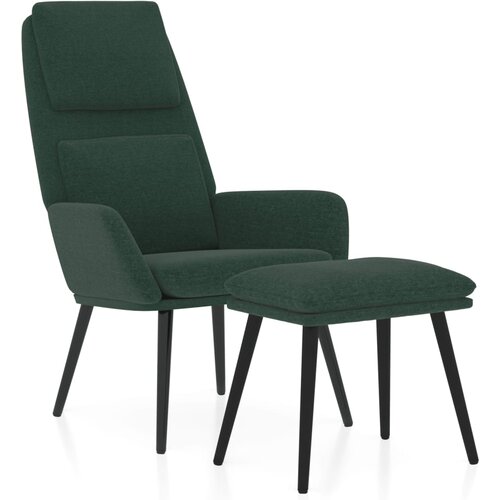 VidaXL Stol za spro&amp;scaron;čanje s stolčkom temno zeleno blago, (20957441) Slike