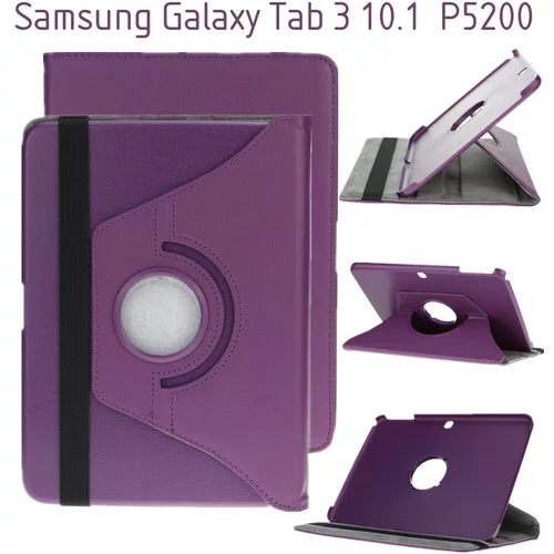  Vrtljivi ovitek / etui / zaščita za Samsung Galaxy Tab 3 10.1 P5200 - vijolični
