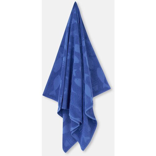 Dagi Blue Fish Textured Solid Color Towel 85X150 Slike