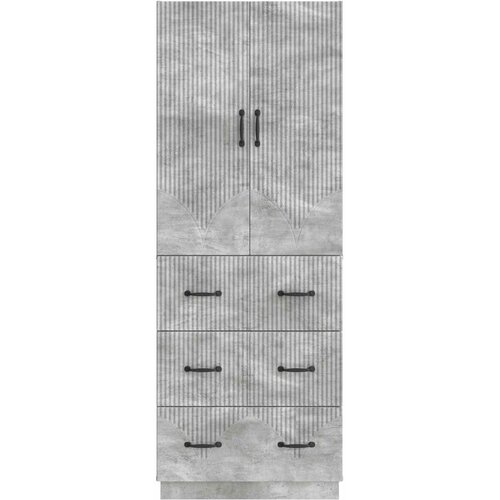  Set ormara 2 pcs Betonska siva 66 x 34,5 x 87 cm Slike