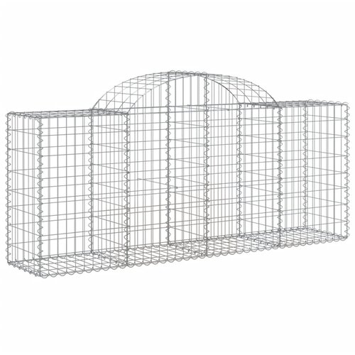  Lučne gabionske ko&amp;scaron;are 3 kom 200x50x80/100 cm pocinčano željezo Slike