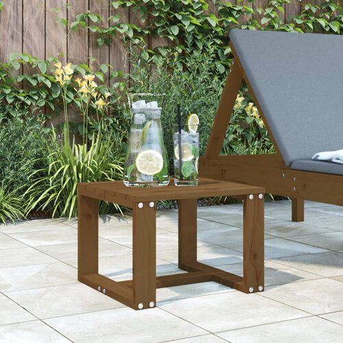 vidaXL Vrtna stranska mizica medeno rjava 40x38x28,5 cm trdna borovina Cene