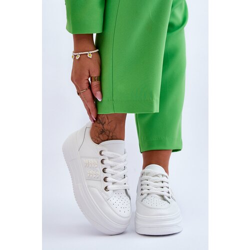 Kesi Fashionable women&amp;#039;s sneakers on the platform of white Claribel Slike