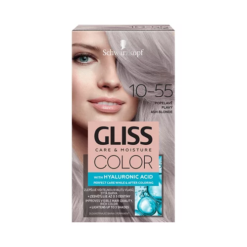 Schwarzkopf Gliss Color permanentna barva za lase odtenek 10-55 Ash Blond