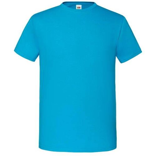 Fruit Of The Loom Blue Iconic Combed Cotton T-shirt with Sleeve Cene