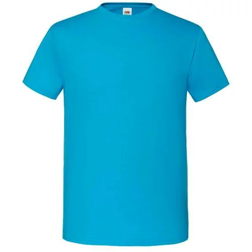 Fruit Of The Loom Blue Iconic Combed Cotton T-shirt with Sleeve