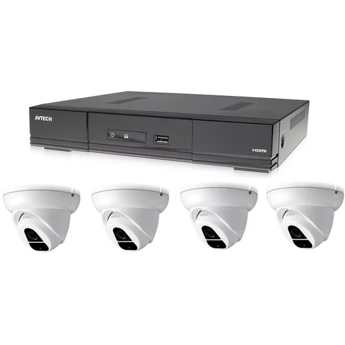 Avtech Komplet kamer 1x DVR DGD1005AV in 4x 2MPX Dome kamera DGC1004XFT + 2x BREZPLAČEN napajalnik!, (20653020)
