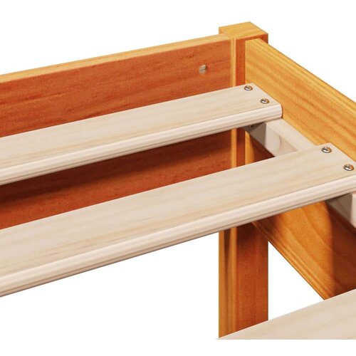 vidaXL Posteljni okvir brez vzmetnice voščeno rjav 140x190 cm borovina Cene