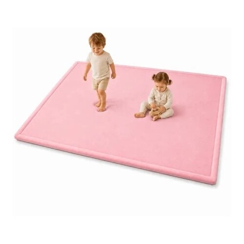 Kinder Home lola, 150x200 cm, debljina 3,5 cm, bar&amp;scaron;unasto mekan vodoodbojni gornji sloj, memori pena, protivklizna podloga, roze dečiji te Slike