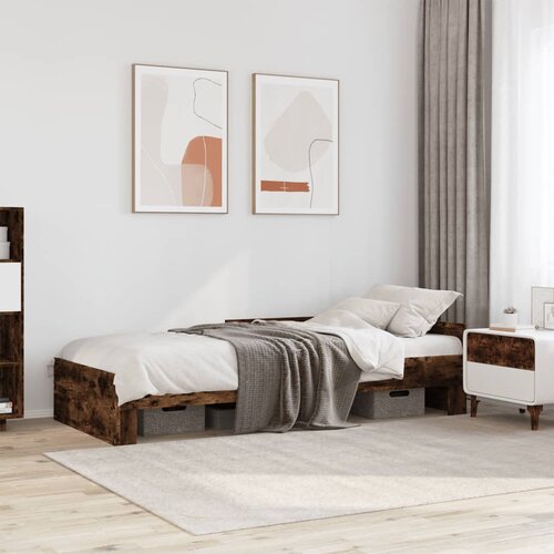 Furnova Posteljni okvir brez vzmetnice hrast 100x200 cm inženirski les, (21938657) Slike