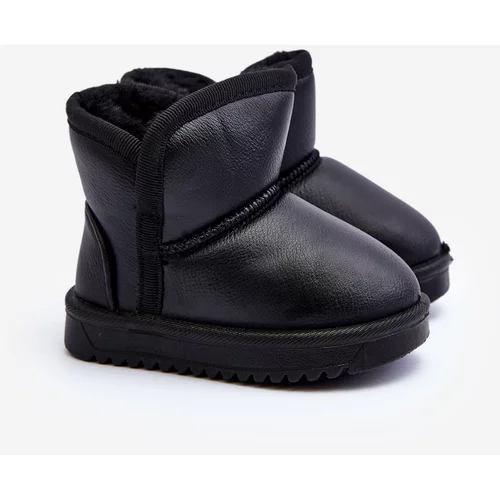 Kesi Children's eco leather snow boots Husalta black