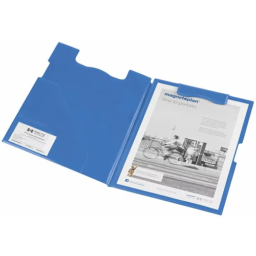 magnetoplan Pritrdilna plošča z mapo, format DIN A4, DE 3 kosi, modra