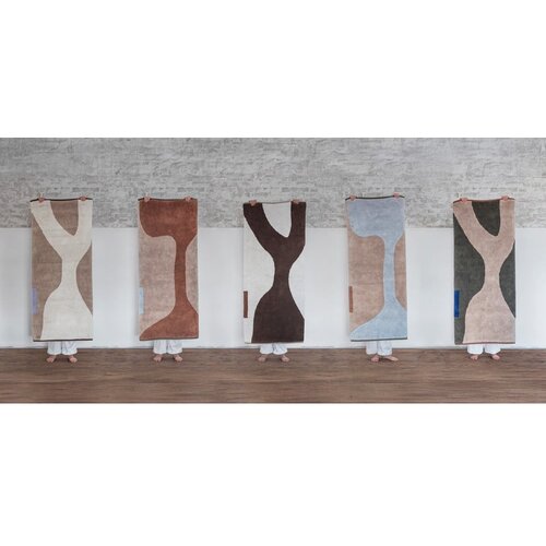 Mette Ditmer Denmark opečnato oranžno-bež pralna bombažna preproga 50x80 cm figura &amp;ndash; Slike