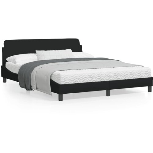 vidaXL Okvir za krevet s uzglavljem crni 160 x 200 cm od tkanine Cene